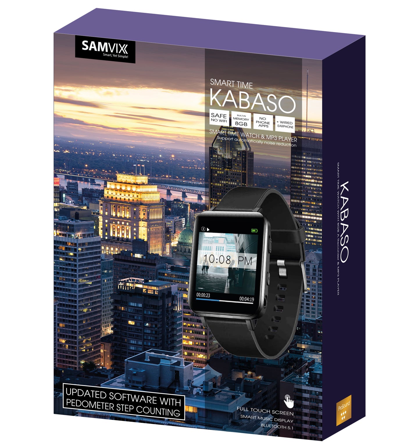SAMVIX SMART TIME KABASO WATCH KOSHER MP3 NO SD SLOT