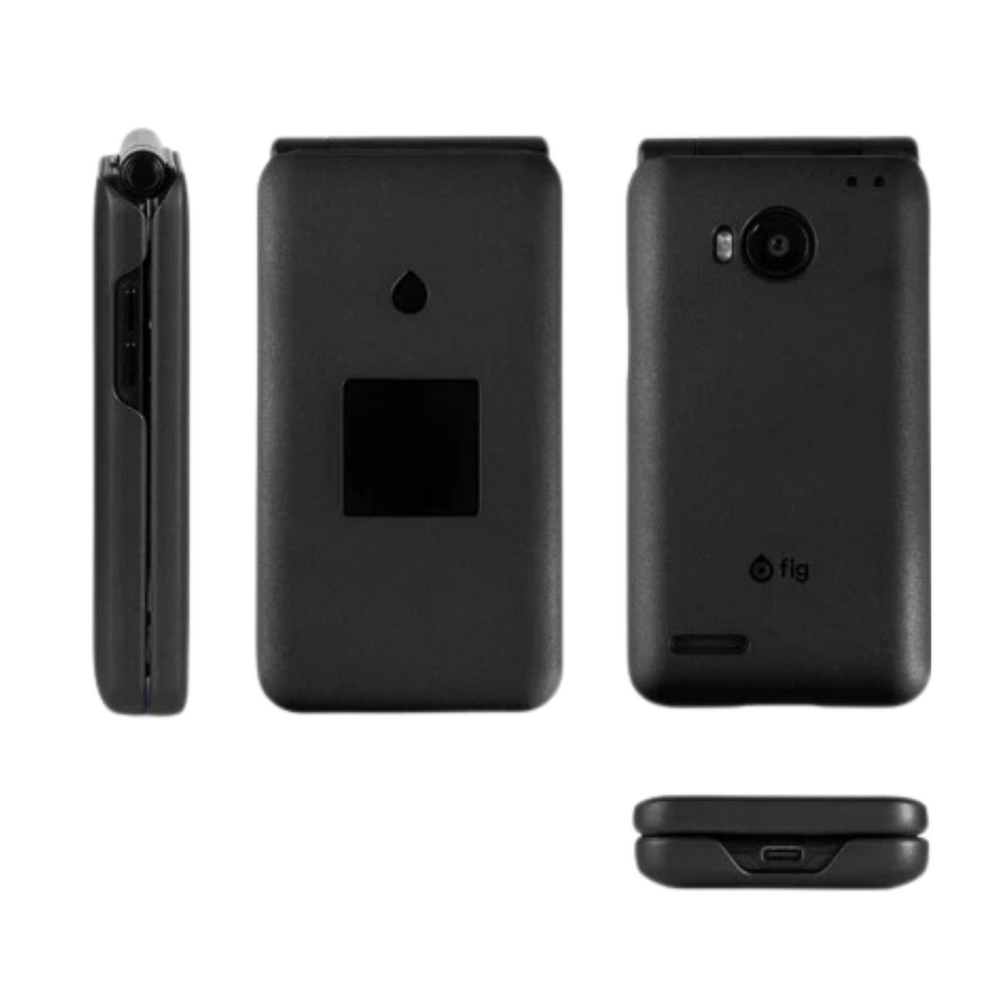 FIG FLIP II Protective Hard Shell Cover Protective Case - Black - Planet Cell