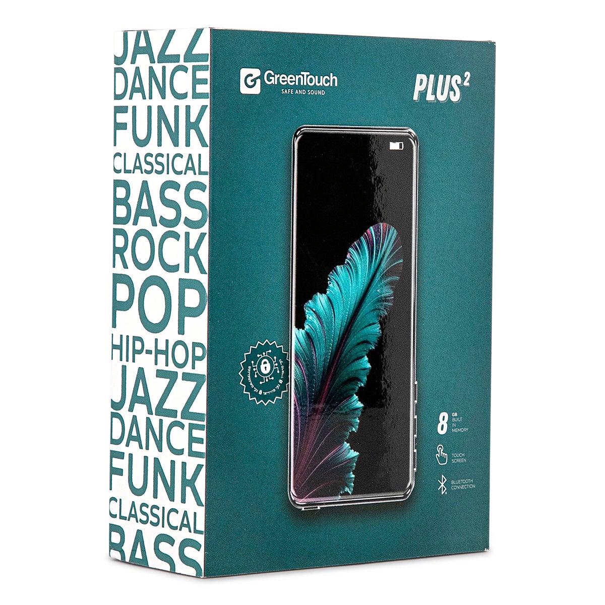 Kosher MP3 Player Greentouch Plus 2 - Black 8GB WITH Micro SD Card Slot - Planet Cell