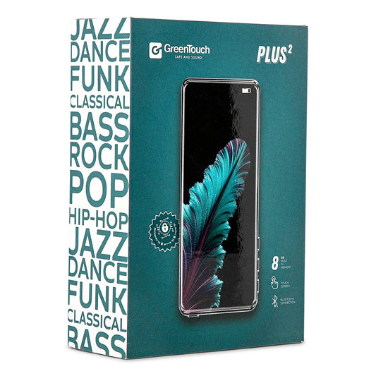 Kosher MP3 Player Greentouch Plus 2 - Black 8GB WITH Micro SD Card Slot - Planet Cell