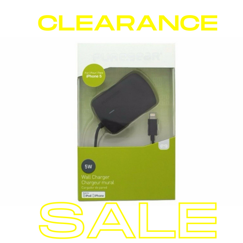 PureGear 5W Wall Charger Black USA Lightning Adaptor for Apple iPhone - Planet Cell of NY